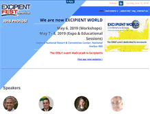 Tablet Screenshot of excipientfest.com